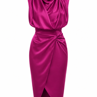 Fuchsia mini satenska haljina