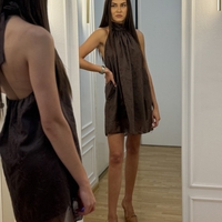Braon mini haljina