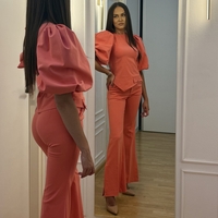 PETRA koral bluza sa puf rukavima