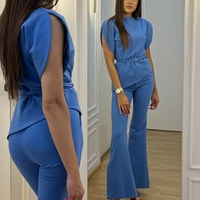 PETRA plave zvonaste pantalone