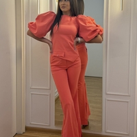 PETRA koral bluza sa puf rukavima