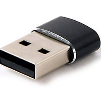 Gembird USB AM to Type-C female adapter, black