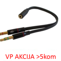 CCA-418A ** Gembird 3.5mm Headphone Mic Audio Y Splitter Cable Female to 2x3.5mm Male adapter (87)