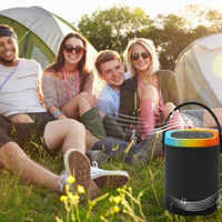 SPK-BT-LED-06 Gembird Portable Bluetooth LED speaker, 10W, BT, FM, USB, Handsfree, Black