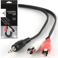 Gembird 3.5mm stereo plug to 2 phono plugs audio kabl 1.5m