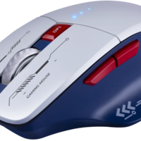 Bežični Gaming miš Defender Tisa GM-126 Belo plavi/LED/7D/2.4+BT/1600dp