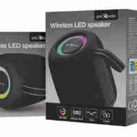 SPK-BT-LED-05-BK Gembird Portable Bluetooth RGB LED TWS speaker, 8W, BT, FM, USB, Handsfree, Black
