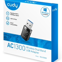Cudy WU1300S AC1300 WiFi Dual Band USB3.0 MINI adapter, 2.4+5Ghz, 20dBm, 2dBi longe range