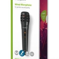 MPWD15BK Karaoke mikrofon, 6.35mm -75 dB+/-3dB Sensitivity, 80 Hz-12 kHz, 5.0m