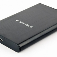EE2-U3S-6 Gembird USB 3.1 Externo kuciste za 2.5 SATA hard diskove, Type-C, bruseni aluminium,crno
