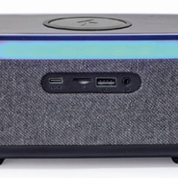 DAC-SPKBT-QC15-BK Gembird Digitalni sat+alarm sa bezicnim punjenjem telefona 15W i zvucnikom, FM, BT