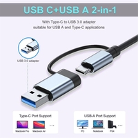 Adapter Type C - USB 3.0 JWD na 3x USB 2.0, PD, 3.5mm, SD, TF, USB 3.0 8 u 1 sivi