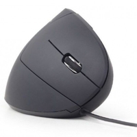 MUS-ERGO-01 Gembird Ergonomski 6-tastera opticki mis, crna 95mm