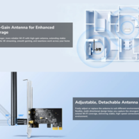 Cudy WE650,AC650 Bezicni PCI-E adapter sa dva opsega, 433 Mbps + 200 Mbps ,Dual-Band Wi-Fi 5