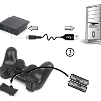 Gembird Bezicni gamepad sa dvostrukom vibracijom, PS2 / PS3 / PC