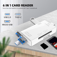 Citac kartica USB 6u1 OTG crni