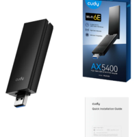 Cudy WU5400, AX5400 High-Gain USB 3.0 Wi-Fi 6E Adapter 2.4/5/6 GHz, 574 Mbps/2402 Mbps