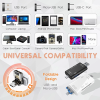 Citac kartica USB 6u1 OTG crni