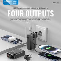 Kucni punjac KONFULON A57Q 20W sa Power Bank baterijom 20000mAh i 2u1 kablom beli