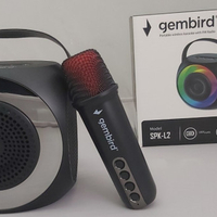 SPK-L2 ** Gembird Bluetooth karaoke zvucnik RGB,10W,1800mAh, USB, microSD, AUX +mikrofon 500mAh(1360