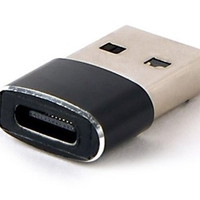 Gembird USB AM to Type-C female adapter, black