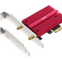 Cudy WE9300S,BE9300 Wi-Fi 7 Bluetooth 5.4 PCI-E Adapter,5.7 Gbps + 2.8 Gbps + 688 Mbps WiFi