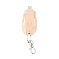 Power Bank privezak 1500 mAh Type-C roze