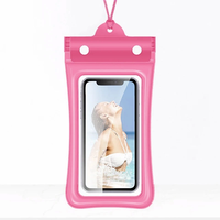 Vodootporna torbica za telefon 7 in roze