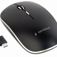 MUSW-4BSC-01 Gembird Type-C Necujni bezicni mis 2,4GHz opticki USB 800-1600Dpi black 115mm