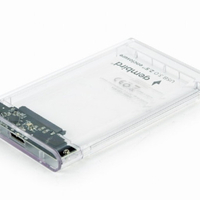 EE2-U3S9-6 Gembird USB 3.0 Externo kuciste za 2.5 SATA hard diskove 9,5mm transparentni + futrola