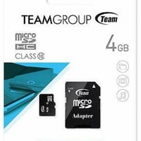 TeamGroup MICRO SDHC 4GB CLASS 10+SD Adapter TUSDH4GCL1003