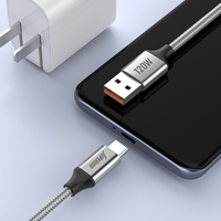 USB data kabal Superior SU-K100 pleteni Fast 120W 6A Type C 1m srebrni