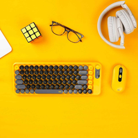 Combo mis tastatura wireless Fantech WK-898 GO mochi85 zuta