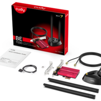 Cudy WE9300S,BE9300 Wi-Fi 7 Bluetooth 5.4 PCI-E Adapter,5.7 Gbps + 2.8 Gbps + 688 Mbps WiFi