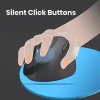 Vertikalni ergonomski bezicni mis E1 crni