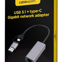 Gembird USB 3.1 + type-C Gigabit network adapter