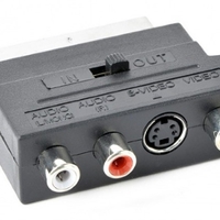 Gembird 3 X RCA and 1 X S-Video plugs on one side and SCART on other side