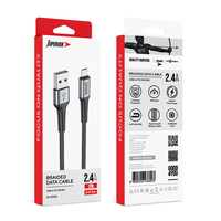 USB data kabal Superior SU-K104 Fast 12W 2.4A USB A na Micro 1m crni
