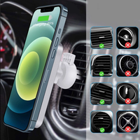 Auto drzac za telefon sa bezicnim punjenjem magnetni X16 15W beli