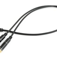 Gembird 2x 3.5 mm(slusalice i mikrofon) Metalni adapter na 1x 3.5mm(4 pin) cable, 0.2m crn