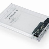 EE2-U3S9-6 Gembird USB 3.0 Externo kuciste za 2.5 SATA hard diskove 9,5mm transparentni + futrola