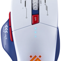 Bežični Gaming miš Defender Tisa GM-126 Belo plavi/LED/7D/2.4+BT/1600dp