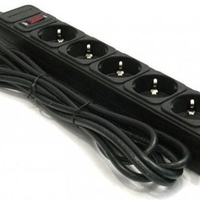 SPG6-B-10 (3G1.5) ** Gembird produzni kabl sa zastitom 6 uticnica (3x1.5mm,16A,3500W) 3m black (527)