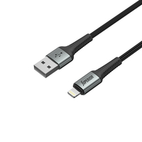 USB data kabal Superior SU-K104 Fast 12W 2.4A USB A na Lightning 1m crni