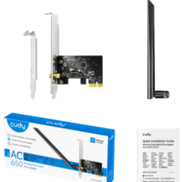 Cudy WE650,AC650 Bezicni PCI-E adapter sa dva opsega, 433 Mbps + 200 Mbps ,Dual-Band Wi-Fi 5