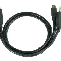 Gembird Dual USB 2.0 A-plug to MINI 5pina kabl 0.9m