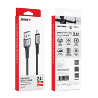 USB data kabal Superior SU-K104 Fast 12W 2.4A USB A na Lightning 1m crni