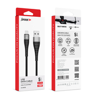 USB data kabal Comicell Superior CO-BX32 5A Lightning crni