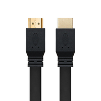HDMI kabal na HDMI 1.5m FLAT crni