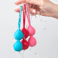Набор вагинальных шариков Satisfyer  Balls C03 Double, силикон, ассорти, Ø 3 см.